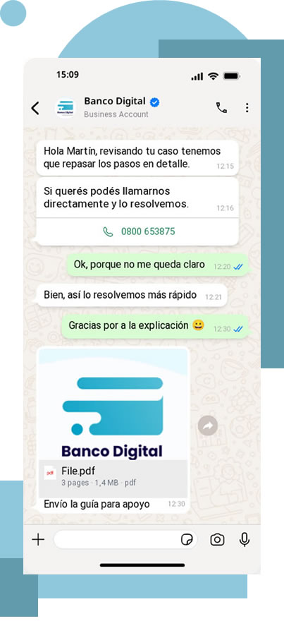 Imagen de chat con WhatsApp Voice